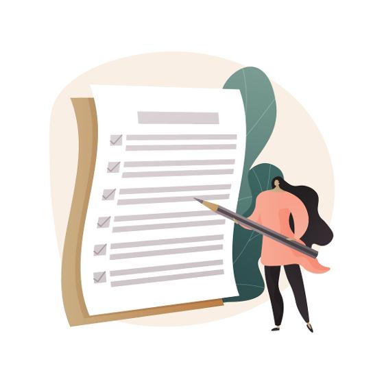 Eksamen og test illustrasjonsbilde