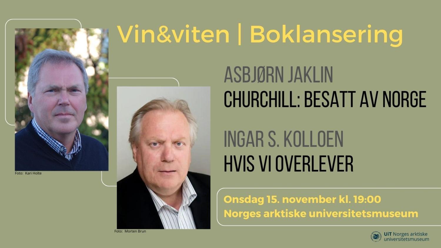 Illustrasjons-/bannerbilde for Vin&viten | Boklansering: Asbj&oslash;rn Jaklin og Ingar S. Kolloen - historier fra 2. verdenskrig
