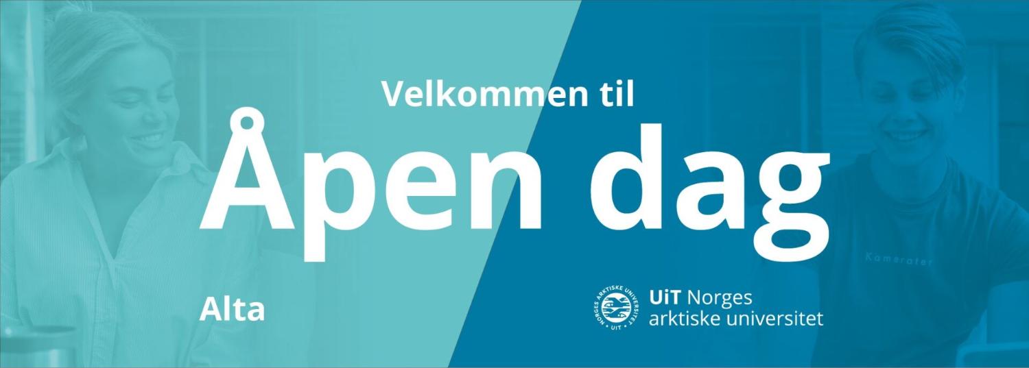 Illustrasjons-/bannerbilde for Åpen dag 2025 ved UiT i Alta