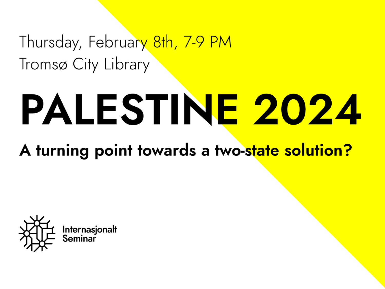 Illustrasjons-/bannerbilde for Debatt om tostatsløsning for Israel og Palestina / Debate about a two-state solution for Israel and Palestine