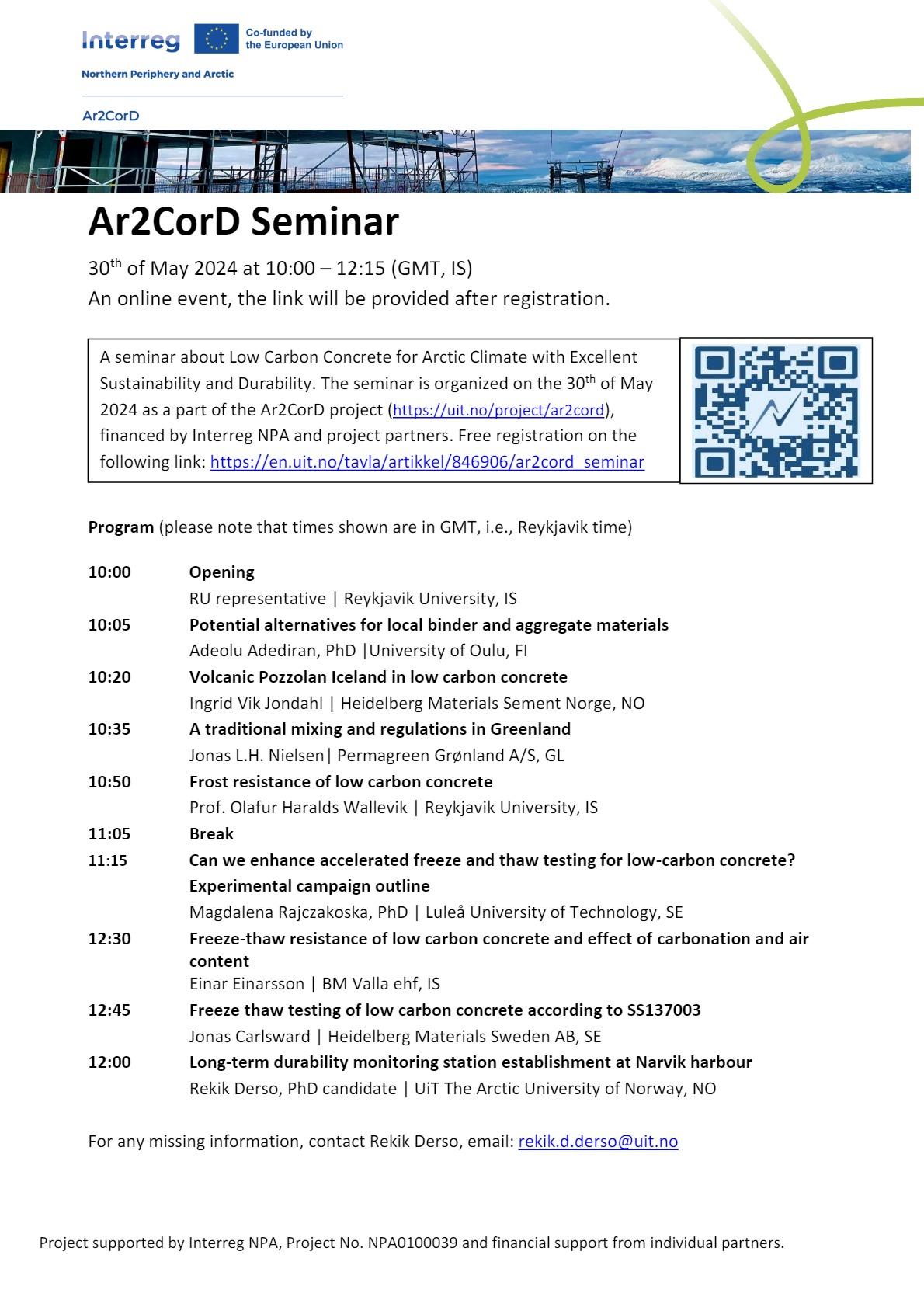 Illustrasjons-/bannerbilde for Ar2CorD Seminar