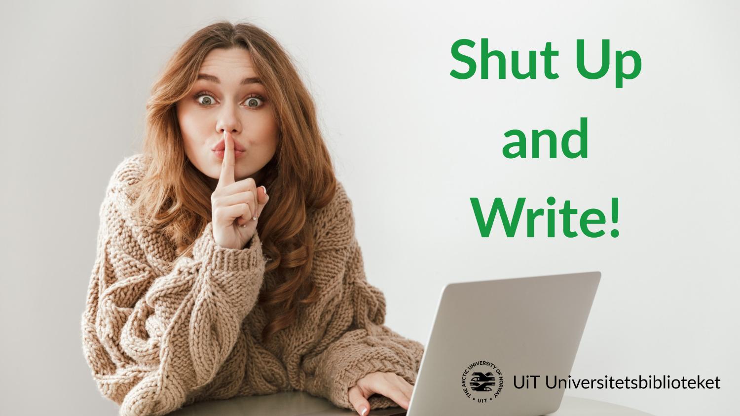 Illustrasjons-/bannerbilde for Shut Up and Write! (14:00 - 16:00, UB344)