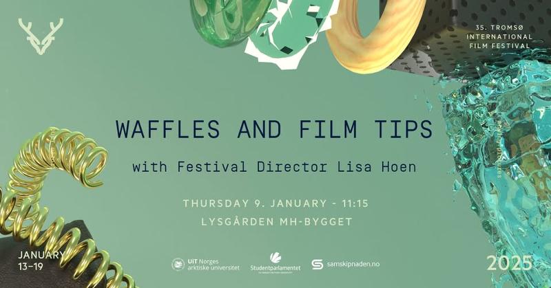 Illustrasjon for vafler og programpresentasjon - filmfestival 