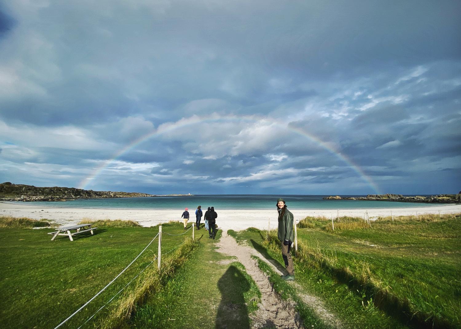 Filmstudenter på strand