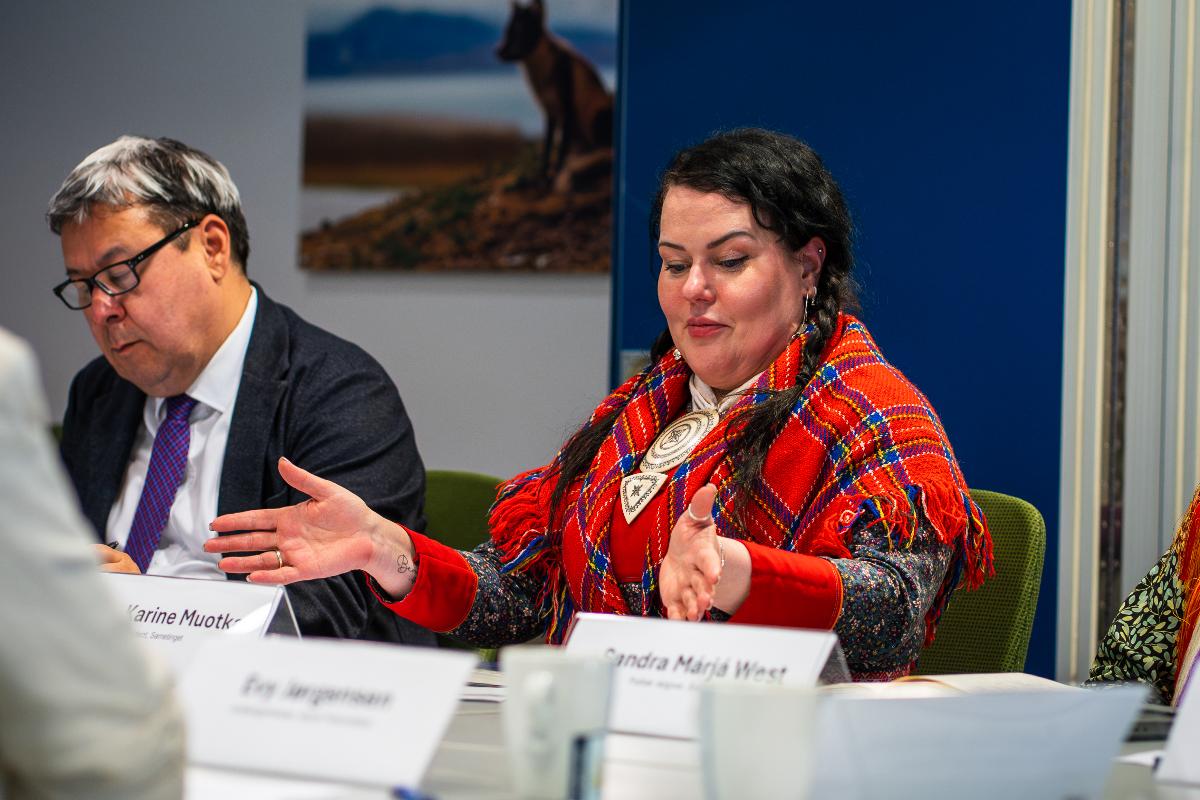 DF_04939-Foto-ElseWelde.jpg Kvinne kledd i kofte under et møte