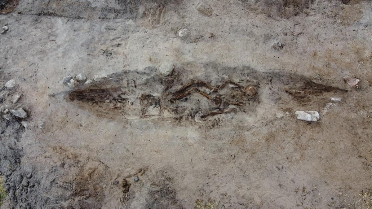 Båtgrav på Senja, sett ovenfra 