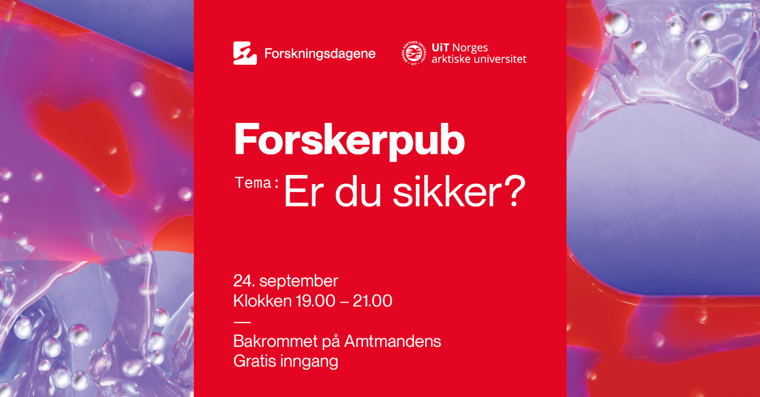 Illustrasjons-/bannerbilde for Forskerpub: Er du sikker?