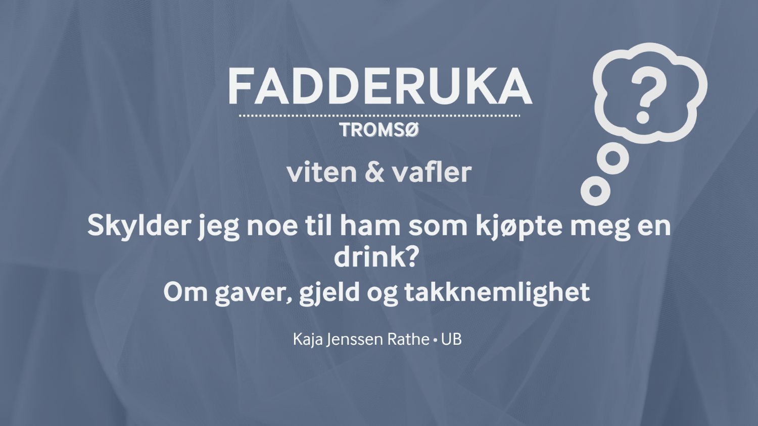 Illustrasjons-/bannerbilde for Viten & Vafler: Skylder jeg noe til ham som kjøpte meg en drink? Om gaver, gjeld og takknemlighet