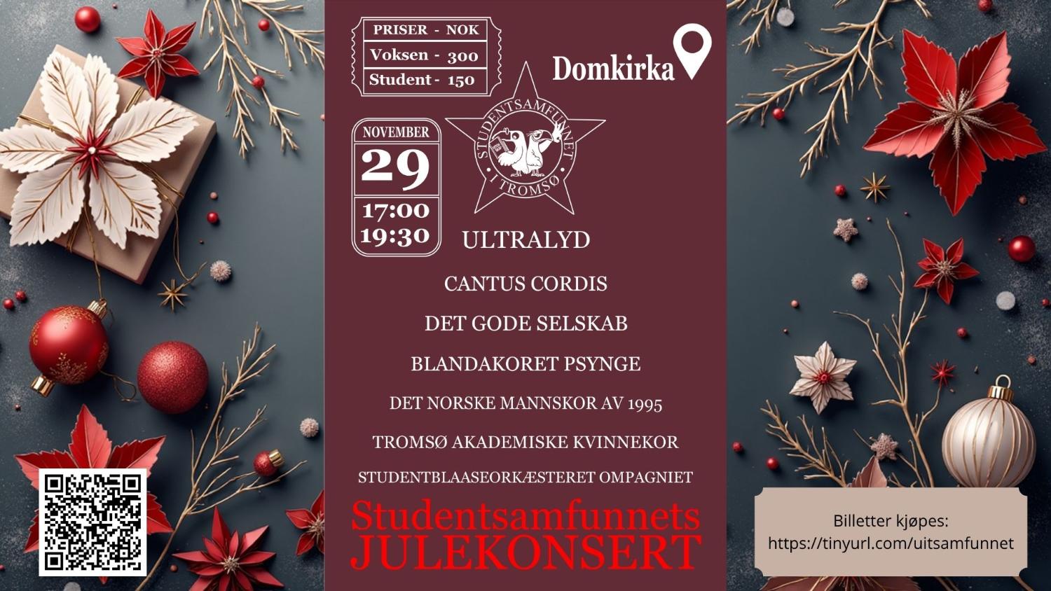 Illustrasjons-/bannerbilde for Studentsamfunnets julekonsert