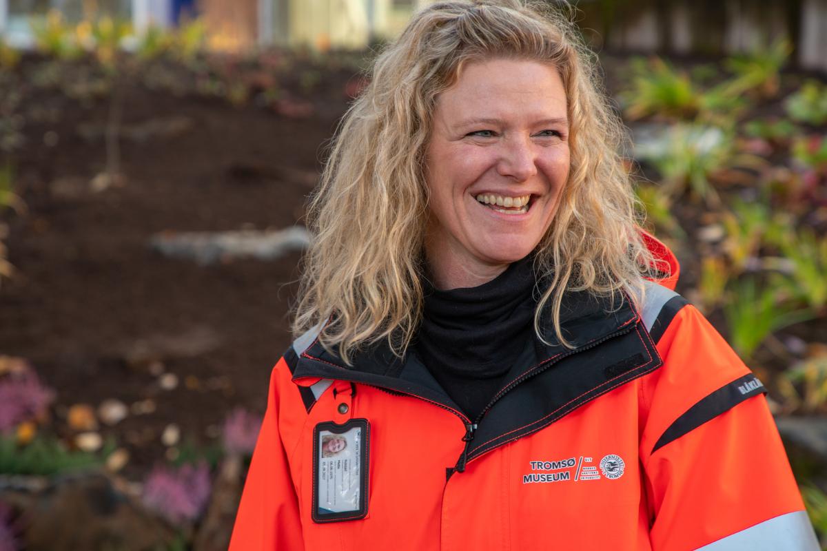 "Sjefsgartner" Mette Rolstad. Foto: Jørn Berger Henriksen. 