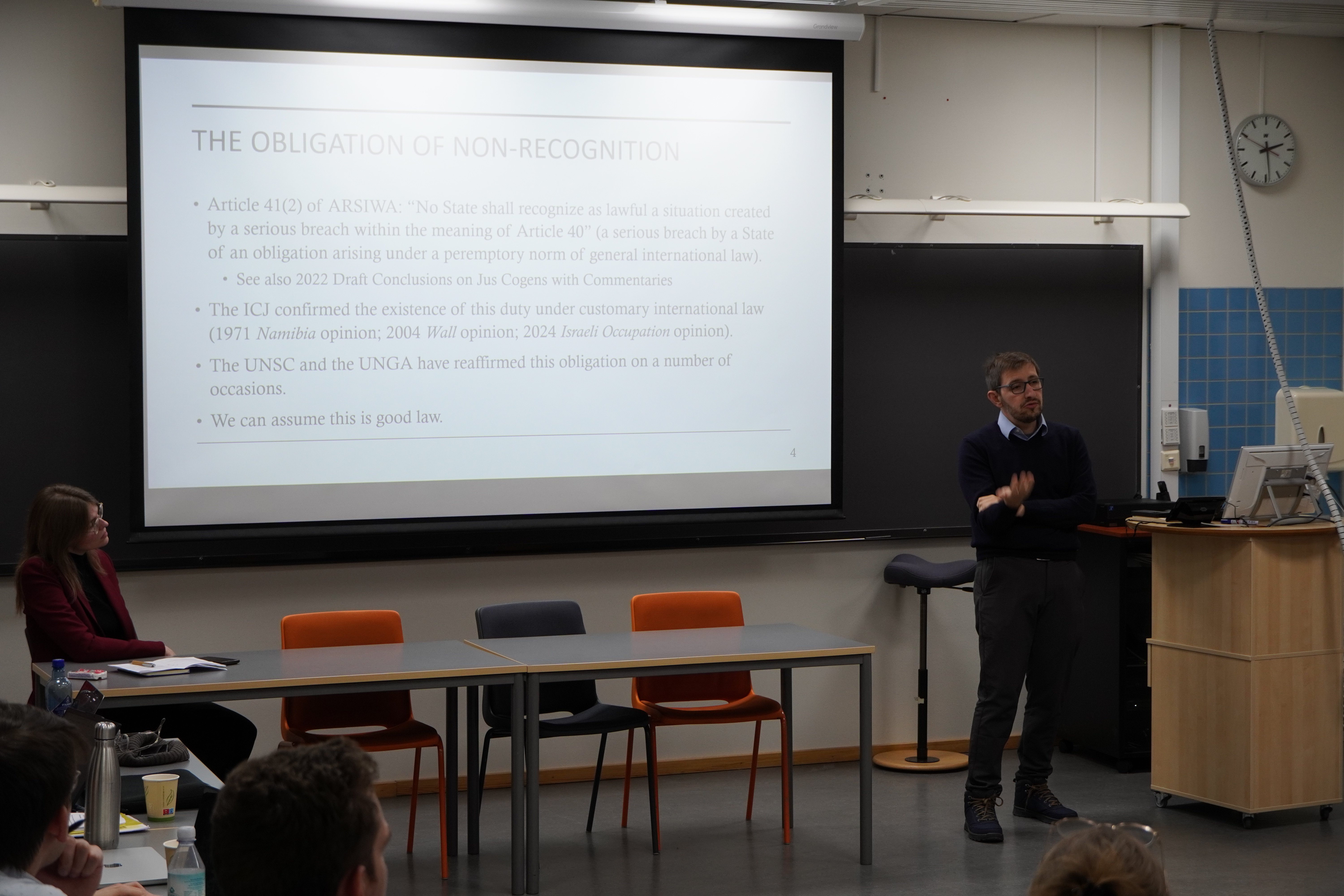 The speaker is talking passionately