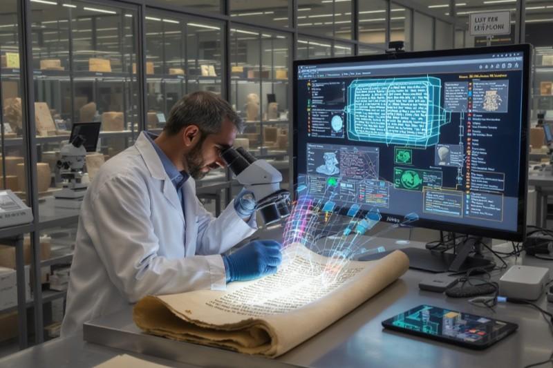 Illustrasjons-/bannerbilde for Doktorgradsskole for humaniora: Teknologiske og digitale tiln&aelig;rminger til analyser av dokumenter og gjenstander fra antikken / Doctorate School of Humanities: Technological and digital approaches to the study of ancient written artefacts