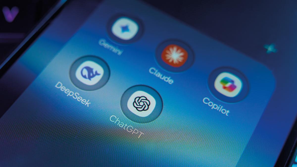 En skjerm med diverse KI-applikasjoner