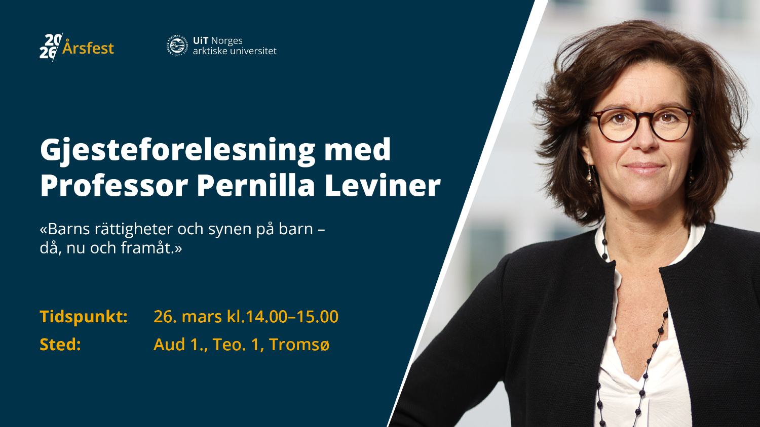 Illustrasjons-/bannerbilde for Velkommen til gjesteforelesning med Pernilla Leviner!