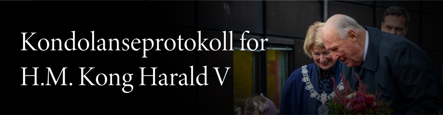Illustrasjons-/bannerbilde for Kondolanseprotokoll for H.M. Kong Harald V tilgjengeleg ut denne veka&nbsp;&nbsp;