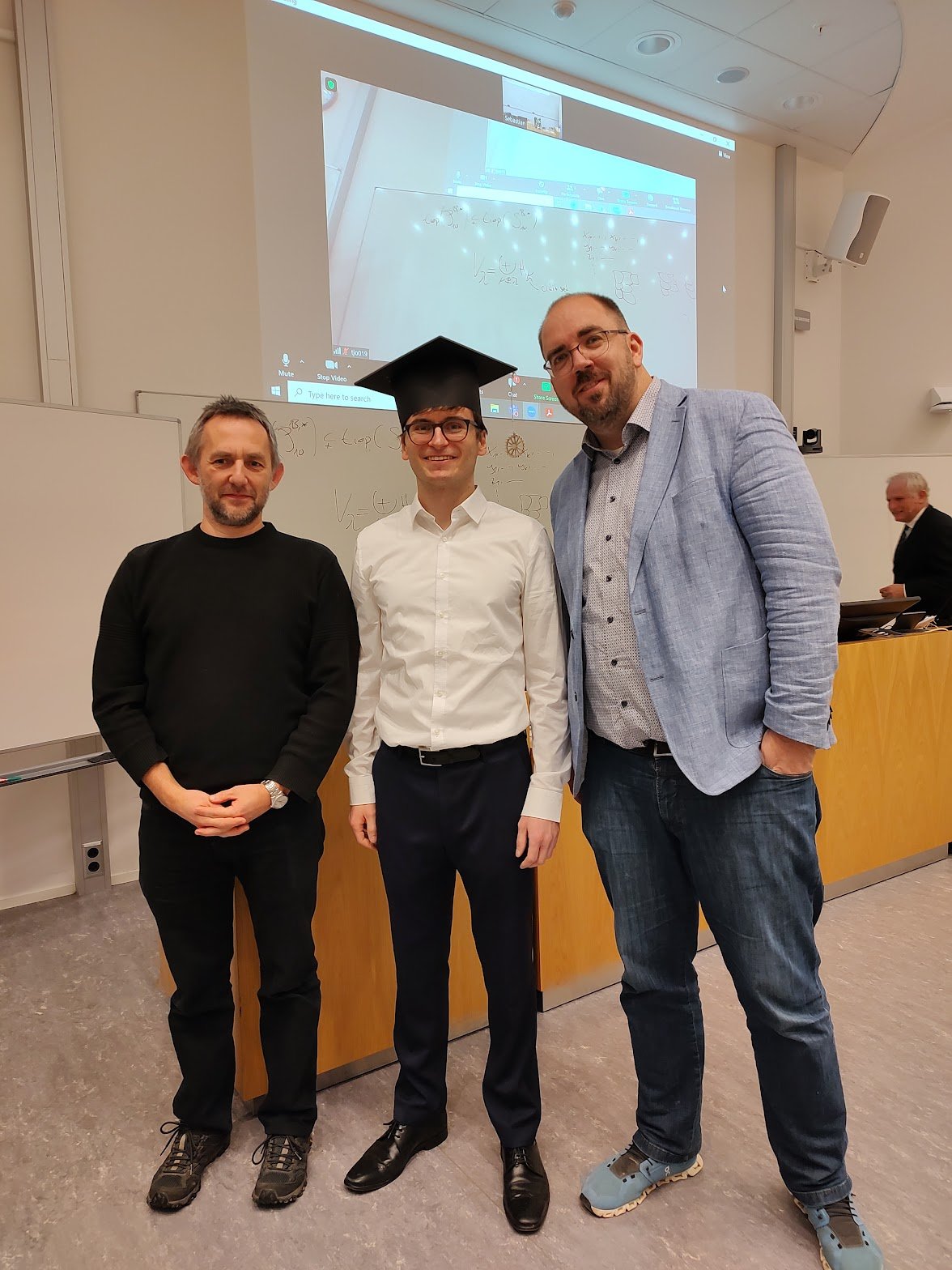 Sebastian Debus after his PhD defence